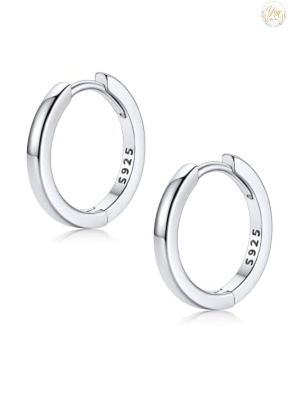 Solid 925 Sterling Silver Small Huggie Hoop Earrings for Women